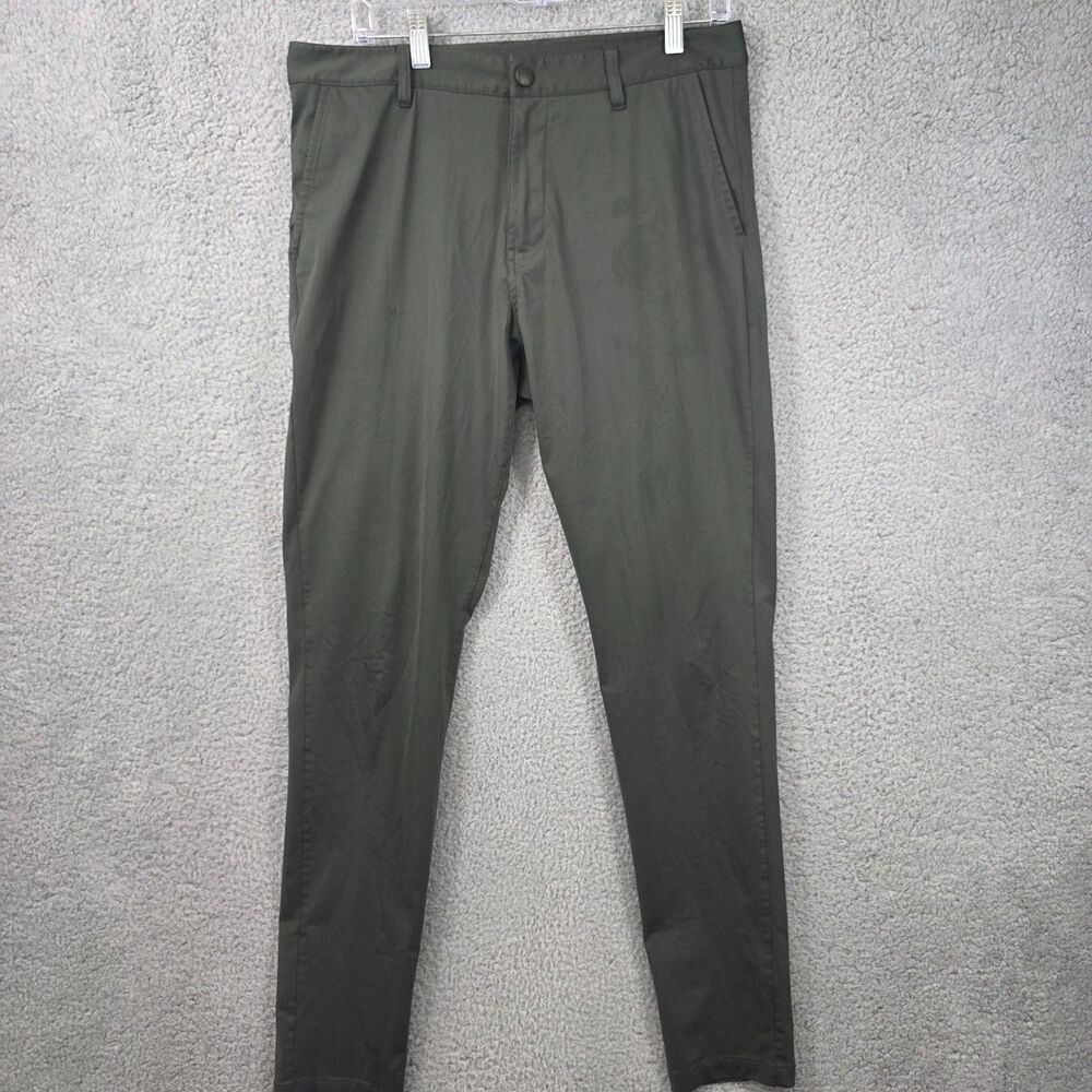 Rhone Pants Men's Green Commuter Chino 100541 Size 33x32 - Picture 1 of 9